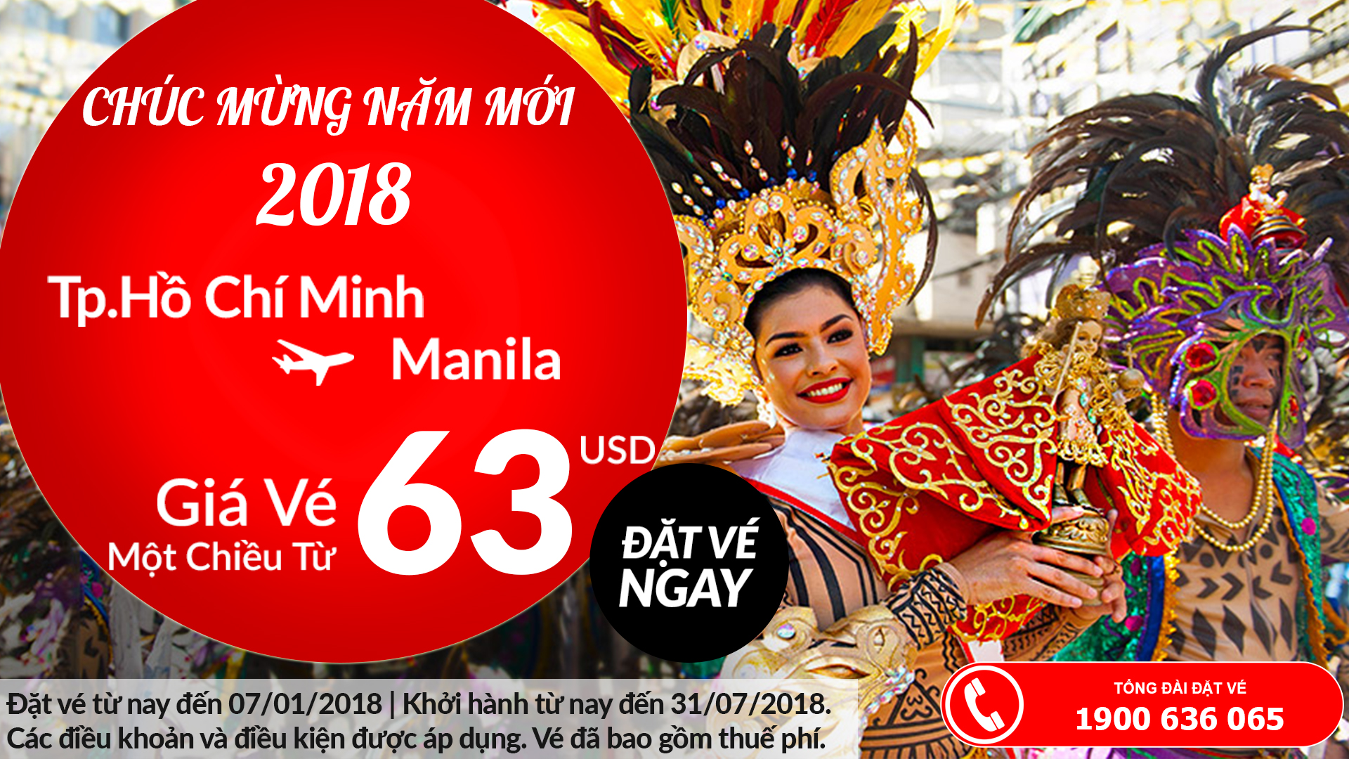 Air Asia ưu đãi vé HCM - Manila chỉ từ 63 USD