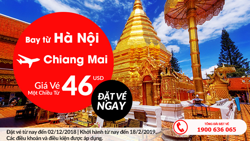 Hà Nội - Chiang Mai chỉ với 46 USD