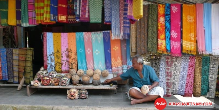 Sản phẩm từ vải ở Bali rất đẹp